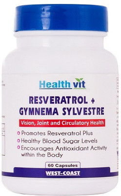 

HealthVit Resveratrol Plus With Gymnema Sylvestre 60 Capsules(60 No)
