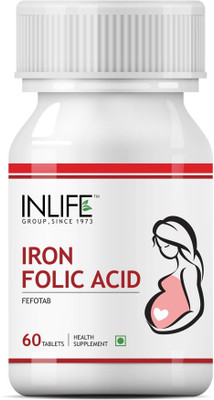 

Inlife Iron Folic Acid for Prenatal Health of Women(60 No)