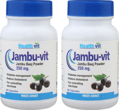 

HealthVit Jambu-Vit Beej Powder 250 mg (Pack of 2)(60 No)