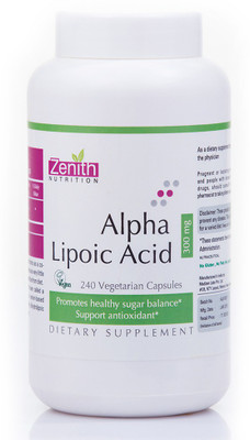 

Zenith Nutrition Alpha Lipoic Acid-300mg(240 No)
