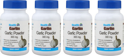 

HealthVit Garlin Garlic Powder 300 mg (Pack of 4)(60 No)
