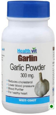 

HealthVit GARLIN Garlic powder 300 mg 60 Capsules For Cholesterol(60 No)
