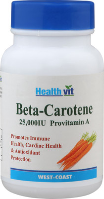 

HealthVit Beta-Carotene 25000 IU Provitamin A(60 No)