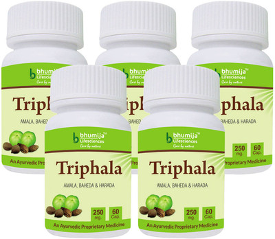 

Bhumija Lifesciences Triphala Capsules 60's - (Pack of Five)(5 No)