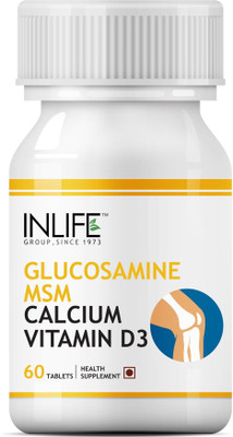 

Inlife Glucosamine MSM, Calcium Vitamin D3 for Knee Care(60 No)