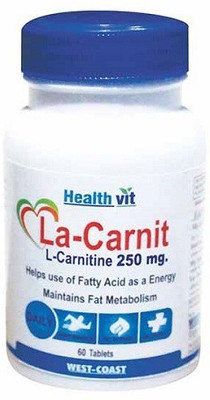 

HealthVit La-Carnit L-Carnitine 500 mg(60 No)
