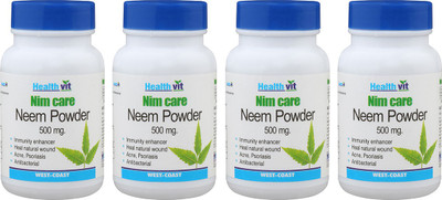 

HealthVit Nim Care Neem Powder 500 mg (Pack of 4)(60 No)