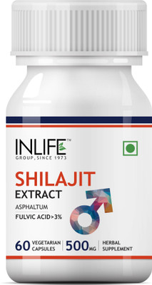 

Inlife Shilajit Extract, 500mg (60 Vegetarian Capsules)(60 No)