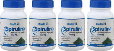 

HealthVit Spirulina Dry Powder 500 mg (Pack of 4)(60 No)