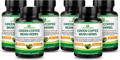 

Nutriherbs Green Coffee Beans Extract - 90 Capsules - (Pack of 6)(360 No)