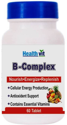 

HealthVit B-Complex Fortified with Vitamins & Minerals 60 Tablets(60 No)