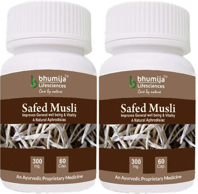 

Bhumija Lifesciences Safed Musli Capsules 60's(2 No)