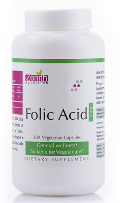 

Zenith Nutrition Folic acid 2mg- 200Nos(200 No)