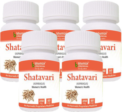 

Bhumija Lifesciences Shatavari Capsules 60's - (Pack of Five)(5 No)