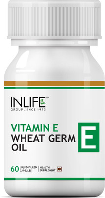 

Inlife Vitamin E Oil With Wheat Germ Oil Essential Supplement 400 Iu Liquid Filled Capsules�(60 No)