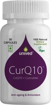 

Unived Unived CurQ10, 300mg CoQ10 with 100mg Curcumin, Anti-ageing & Anti-inflammatory, 30 Veg Caps(36 g)