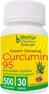 

Bhumija Lifesciences Turmeric Curcumin with Piper Nigram (Curcuma Longa) 30's Capsules -(1 No)