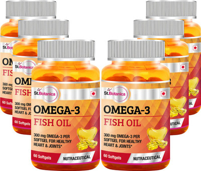 

St.Botanica Fish Oil 1000mg - 300mg Omega 3 (Pack Of 6)(360 No)