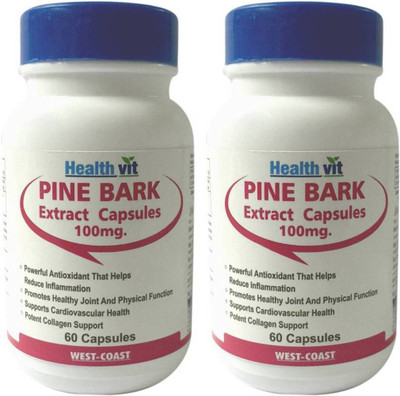 

HealthVit Pine bark 100mg 60 Capsules (Pack of 4)(60 No)