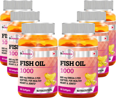 

St.Botanica Fish Oil 1000 mg (Double Strength) (Pack Of 6)(360 No)