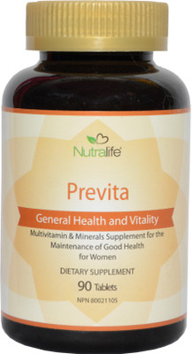 

Nutralife Previta Prenatal Multivitamin and Minerals for women - IMPORTED FROM CANADA(90 No)
