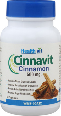 

HealthVit Cinnavit Cinnamon 500 mg 60 Capsules(60 No)