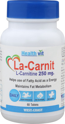 

HealthVit La-Carnit L-Carnitine 250 mg 60 Tablets(60 No)