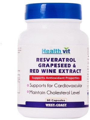

HealthVit Resveratrol Grapeseed & Red Wine Extract(60 No)