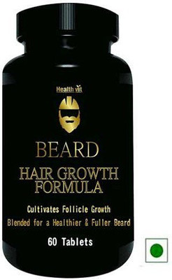 

HealthVit Beard Hair Supplement For Thicker & Fuller Beard 60 Tablets(60 No)