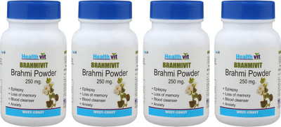 

HealthVit Bramhivit Bramhi Powder 250 mg (Pack of 4)(60 No)