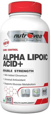 

Nutrovea Alpha Lipolic Acid Plus(ALA Double Strength) 600mg(60 No)