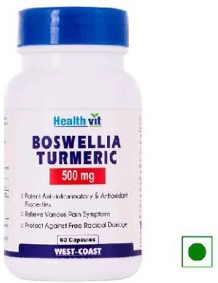 HealthVit Boswellia Turmeric 500mg Extract 60 Capsules(60 No)