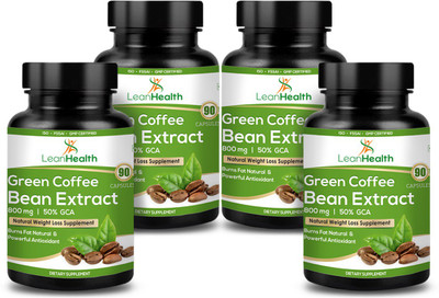 

LeanHealth Green Coffee Beans Extract - 90 Capsules - (Pack of 4)(90 No)