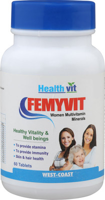 HealthVit FEMYVIT Women multivitamin Minerals 60 Tablets(60 No) available at flipkart for Rs.255