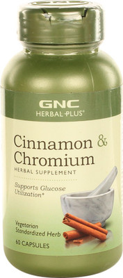 

GNC Herbal Plus Cinnamom and Chromium Vegetarian Capsules(60 No)