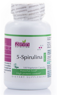 

Zenith Nutrition 5-Spirulina 500mg 100 Nos(100 No)