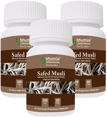 

Bhumija Lifesciences Safed Musli Capsules 60's(3 No)