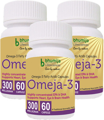 

Bhumija Lifesciences Omega3 Fatty Acids (Omeja3) Capsules 60's(3 No)
