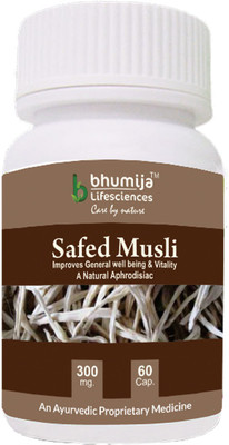 

Bhumija Lifesciences Safed Musli Capsules 60's(1 No)