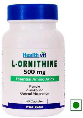

HealthVit L-Ornithine 500 mg 60 Capsules(60 No)