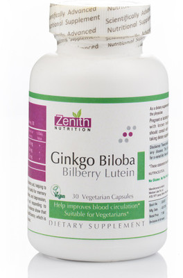 

Zenith Nutrition Ginkgo Biloba with Bilberry Lutein(30 No)