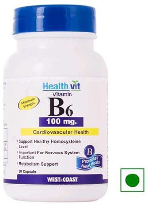 

HealthVit Vitamin B6 100 Mg 60 Capsules(60 No)