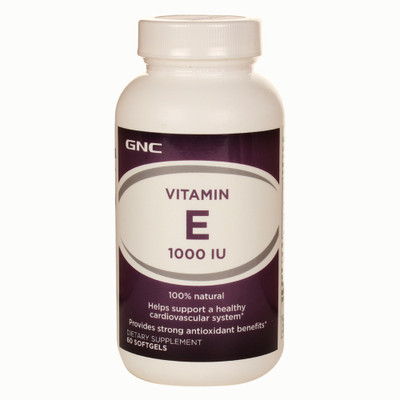 

GNC Vitamin E 1000 IU Softgels Provides Strong Antioxidant Benefits(60 No)