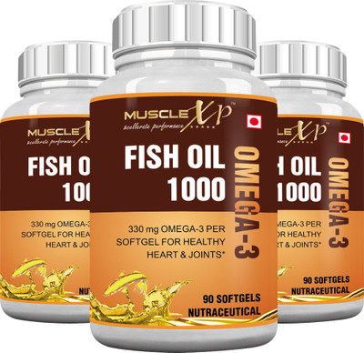 

MuscleXP Fish Oil 1000mg - 330mg (Pack Of 3)(270 No)