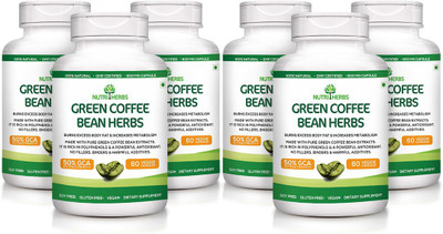 

Nutriherbs Green Coffee Beans Extract - 60 Capsules - (Pack of 6)(360 No)