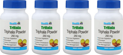 HealthVit Trifala Triphala Powder 250 mg (Pack of 4)(60 No)
