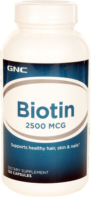 

GNC Biotin 2500mg Supports Healthy Hair, Skin and Nails(120 No)