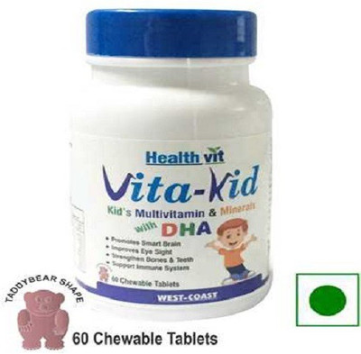 

HealthVit VITA-KID Kid�s Multivitamin with DHA & Minerals(60 No)