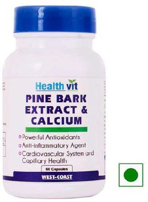 

HealthVit Pine Bark Extract With Calcium 60 Capsules(60 No)