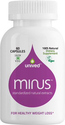 

Unived Unived MINUS, Garcinia Cambogia, Green Coffee Bean, Healthy Weight Loss & Fat Burning, 60 Veg Caps(62 g)